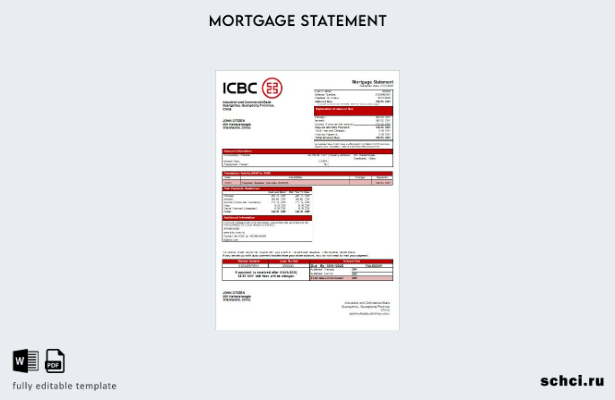 скачать цифровой шаблон заявления об ипотеке банка ICBC в Китае